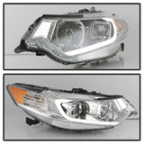 xTune 09-14 Acura TSX Projector Headlights - Light Bar DRL - Chrome (PRO-JH-ATSX09-LB-C) - RPL Performance