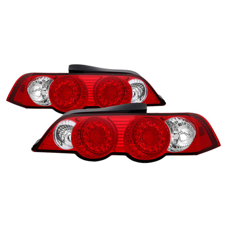 Spyder Acura RSX 02-04 LED Tail Lights Red Clear ALT-YD-ARSX02-LED-RC - RPL Performance