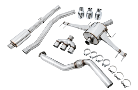 AWE Tuning 2017+ Honda Civic Type R Touring Edition Exhaust w/Front & Mid Pipes - Chrome Silver Tips - RPL Performance
