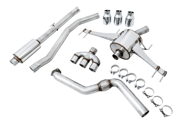 AWE Tuning 2017+ Honda Civic Type R Touring Edition Exhaust w/Front & Mid Pipes - Chrome Silver Tips - RPL Performance
