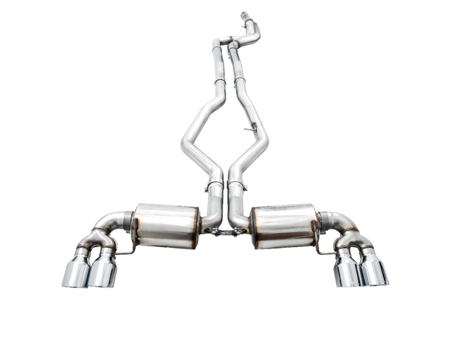 AWE Tuning 2019+ BMW M340i (G20) Non-Resonated Touring Edition Exhaust - Quad Chrome Silver Tips - RPL Performance