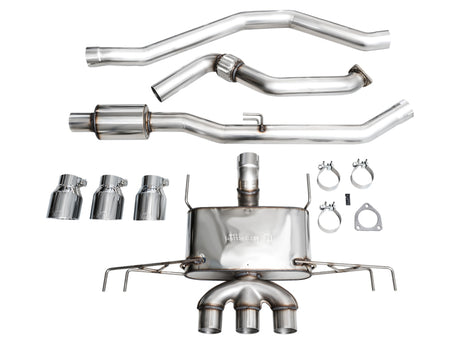 AWE Tuning 2023 Honda Civic Type R FL5 Touring Edition Exhaust w/ Triple Chrome Silver Tips - RPL Performance