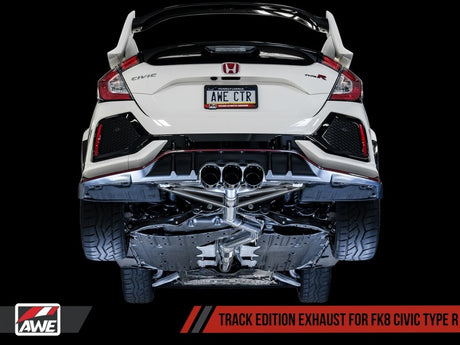 AWE Tuning 2017+ Honda Civic Type R Track Edition Exhaust w/Front Pipe & Triple Diamond Black Tips - RPL Performance