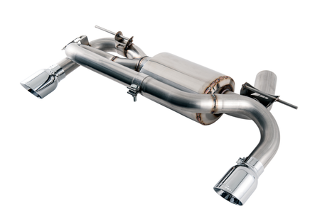 AWE Tuning BMW F3X 340i Touring Edition Axle-Back Exhaust - Chrome Silver Tips (102mm) - RPL Performance