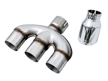 AWE Tuning 2016+ Honda Civic Si Touring Edition Exhaust w/Front Pipe & Triple Chrome Silver Tips - RPL Performance