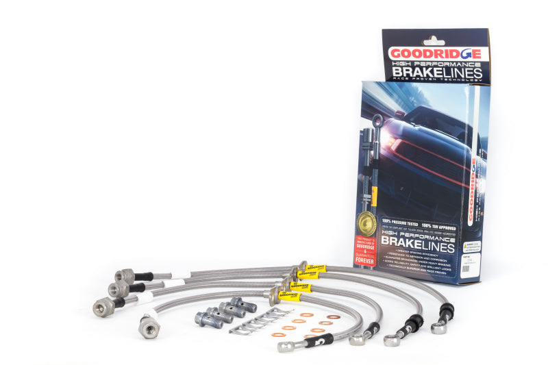 Goodridge 17-18 Honda Civic Si (Si Model Only) SS Brake Line Kit - RPL Performance