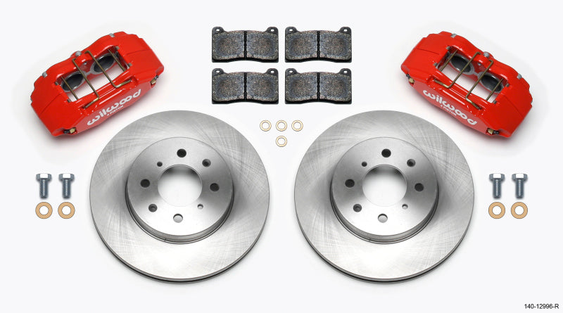 Wilwood DPHA Front Caliper & Rotor Kit Red Honda / Acura w/ 262mm OE Rotor - RPL Performance