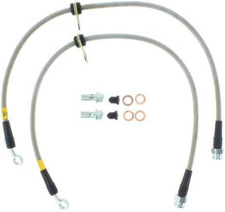 StopTech 02-06 Acura RSX Front SS Brake Lines - RPL Performance