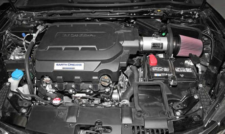 K&N 13-14 Honda Accord 3.5L V6 69 Series Typhoon Air Intake System - Silver Cold Air Intake Kit - RPL Performance