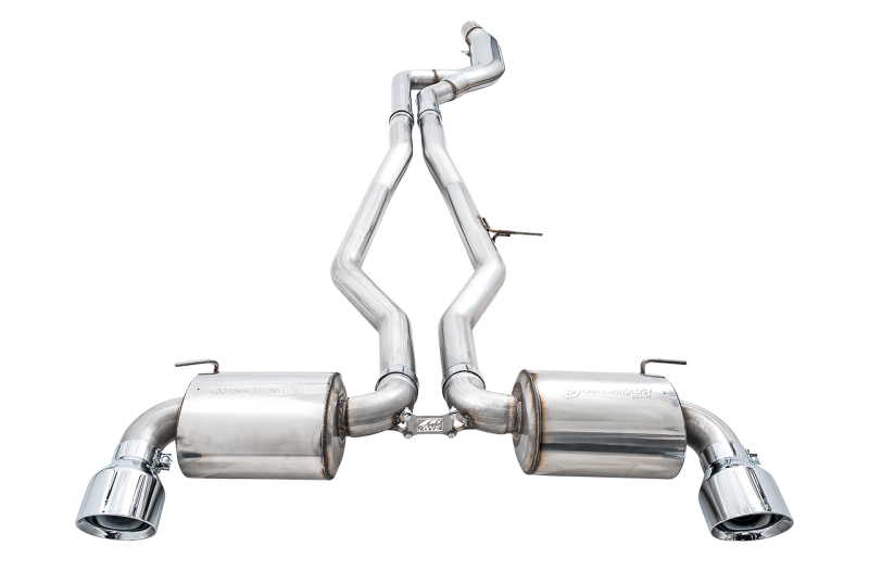 AWE 2020 Toyota Supra A90 Non-Resonated Touring Edition Exhaust - 5in Chrome Silver Tips - RPL Performance