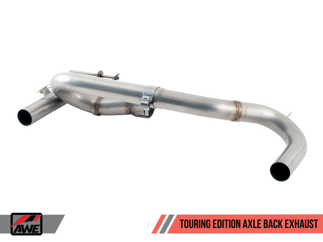 AWE Tuning BMW F3X 340i Touring Edition Axle-Back Exhaust - Chrome Silver Tips (102mm) - RPL Performance