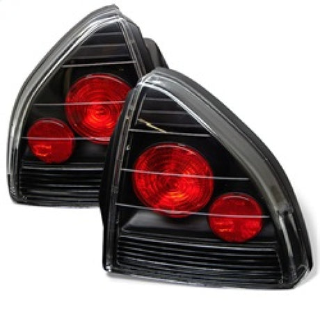 Spyder Honda Prelude 92-96 Euro Style Tail Lights Black ALT-YD-HP92-BK - RPL Performance