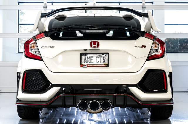 AWE Tuning 2017+ Honda Civic Type R Track Edition Exhaust w/Front Pipe & Triple Chrome Silver Tips - RPL Performance