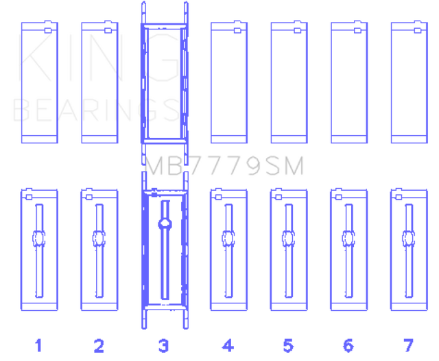 King BMW B58B30A Main Bearing Set - RPL Performance