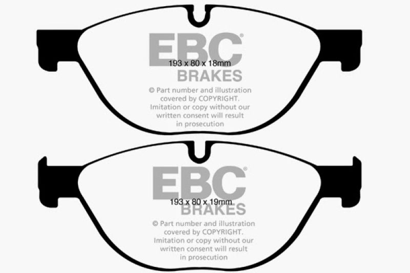 EBC 12-13 BMW 528 2.0 Turbo (F10) Performance Redstuff Front Brake Pads - RPL Performance