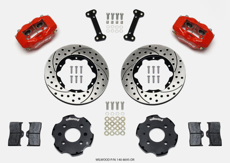 Wilwood Forged Dynalite Front Hat Kit 11.00in Drilled Red Integra/Civic w/Fac.240mm Rtr - RPL Performance