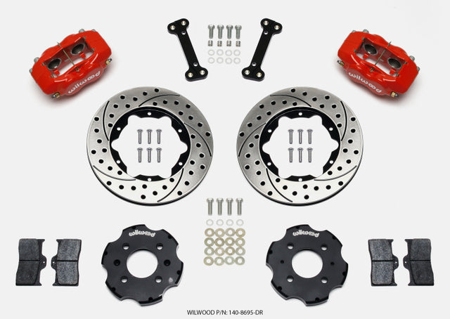 Wilwood Forged Dynalite Front Hat Kit 11.00in Drilled Red Integra/Civic w/Fac.240mm Rtr - RPL Performance