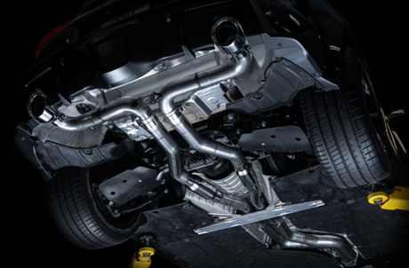 AWE Tuning 2020 Toyota Supra A90 Track Edition Exhaust - 5in Chrome Silver Tips - RPL Performance