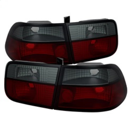 Spyder Honda Civic 96-00 2Dr Crystal Tail Lights Red Smoke ALT-YD-HC96-2D-CRY-RS - RPL Performance