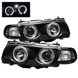 Spyder BMW E38 7-Series 99-01 Projector Headlights 1PC Xenon- LED Halo Blk PRO-YD-BMWE3899-HID-HL-BK - RPL Performance