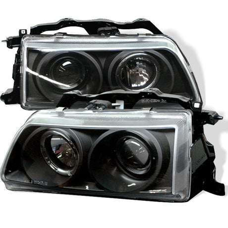 Spyder Honda Civic 90-91/CRX 90-91 Projector Headlights LED Halo Blk PRO-YD-HC90-HL-BK - RPL Performance