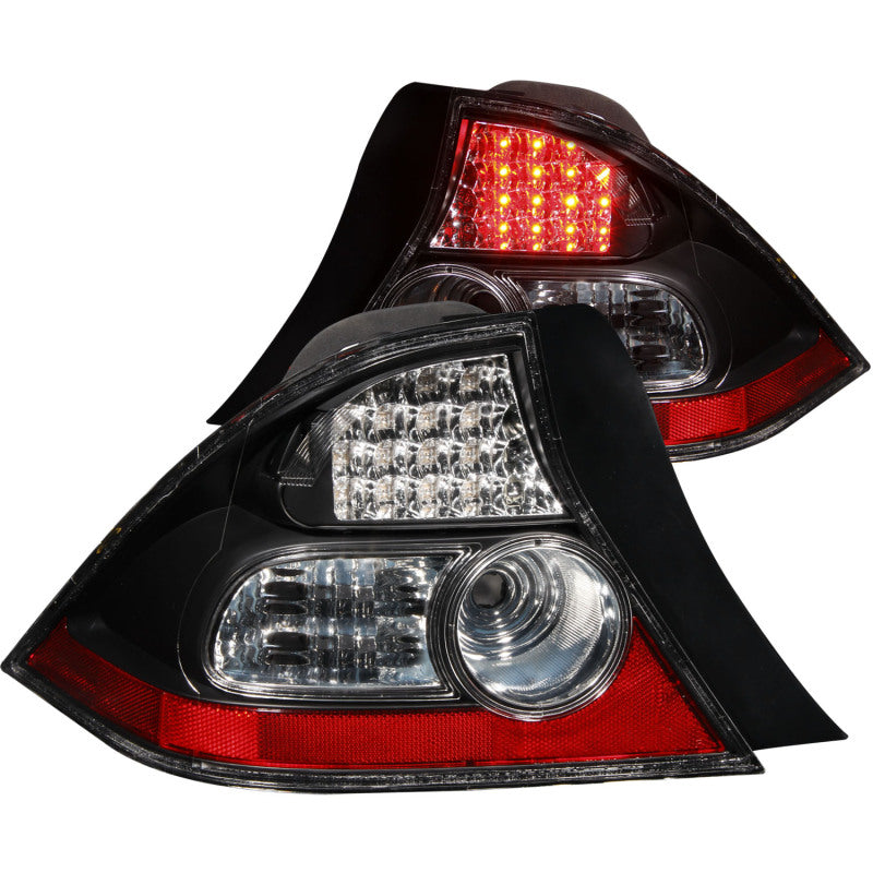 ANZO 2004-2005 Honda Civic LED Taillights Black - RPL Performance