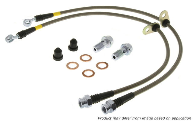 StopTech 94-01 Integra / 99-00 Civic Si w/Rear Disc Brakes Rear SS Brake Lines - RPL Performance