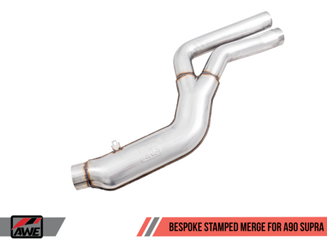 AWE 2020 Toyota Supra A90 Non-Resonated Touring Edition Exhaust - 5in Chrome Silver Tips - RPL Performance