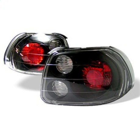 Spyder Honda Del Sol 93-97 Euro Style Tail Lights Black ALT-YD-HDS93-BK - RPL Performance