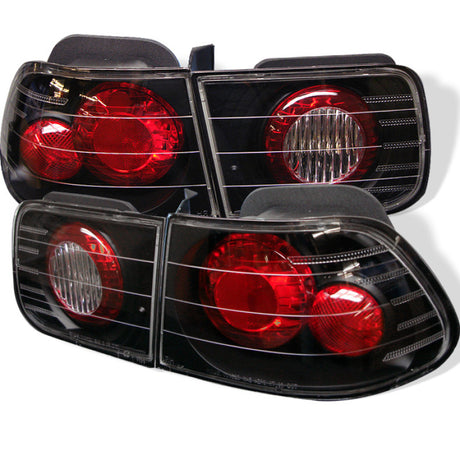 Spyder Honda Civic 96-00 2Dr Euro Style Tail Lights Black ALT-YD-HC96-2D-BK - RPL Performance