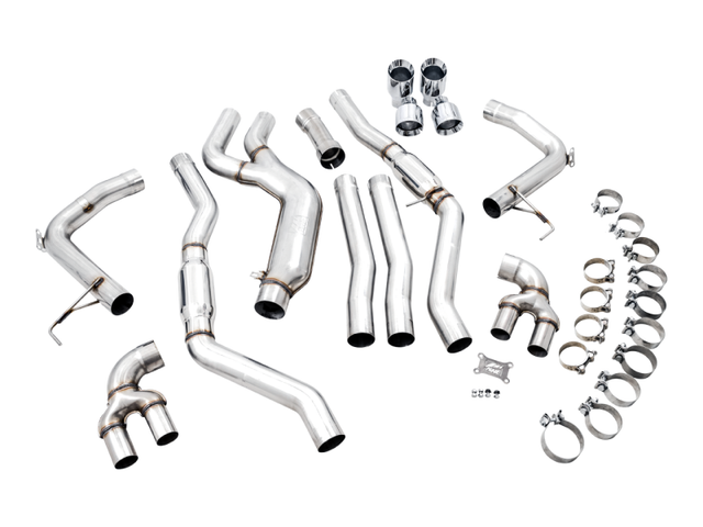 AWE Tuning 2019+ BMW M340i (G20) Track Edition Exhaust - Quad Chrome Silver Tips - RPL Performance