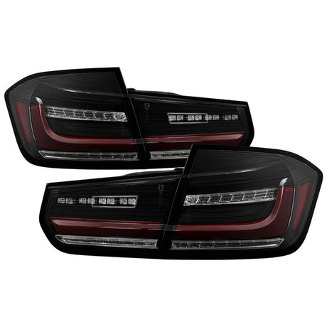 Spyder BMW 3 Series F30 2012-2018 Full LED Tail Lights (ALT-YD-BMWF3012-SEQ-BSM) - Black Smoke - RPL Performance