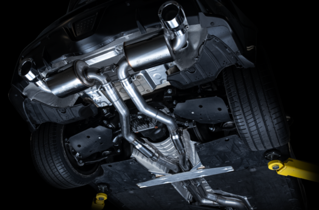 AWE 2020 Toyota Supra A90 Resonated Touring Edition Exhaust - 5in Chrome Silver Tips - RPL Performance