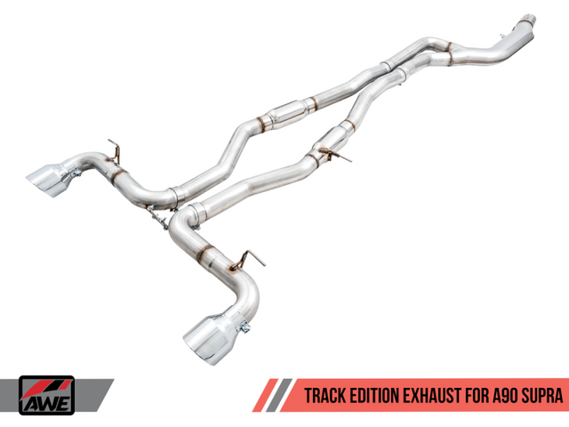 AWE Tuning 2020 Toyota Supra A90 Track Edition Exhaust - 5in Chrome Silver Tips - RPL Performance