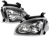 Spyder Honda Del Sol 93-97 Crystal Headlights Black HD-YD-HD93-BK - RPL Performance