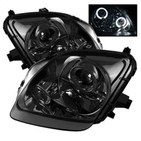 Spyder Honda Prelude 97-01 Projector Headlights LED Halo Smoke High H1 Low H1 PRO-YD-HP97-HL-SM - RPL Performance