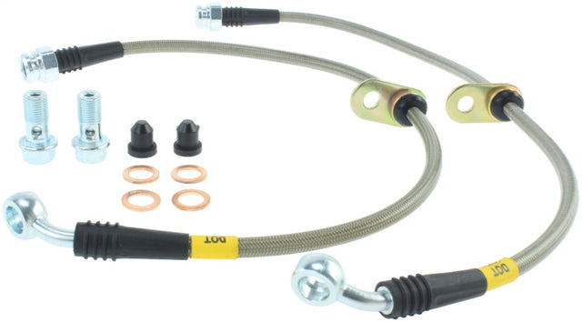 StopTech 94-01 Integra / 99-00 Civic Si w/Rear Disc Brakes Rear SS Brake Lines - RPL Performance