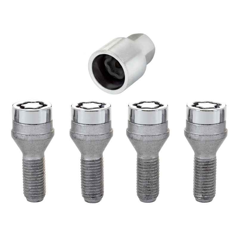 McGard Wheel Lock Bolt Set - 4pk. (Cone Seat) M12X1.5 / 17mm Hex / 25.5mm Shank Length - Chrome - RPL Performance