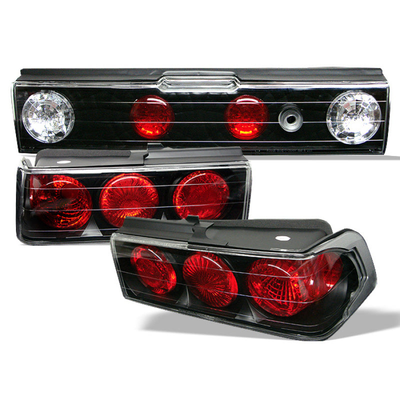 Spyder Honda CRX 88-91 Euro Style Tail Lights Black ALT-YD-HCRX88-BK - RPL Performance