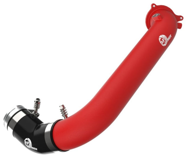 aFe BladeRunner Red 2-3/4in Aluminum Charge Pipe 2021 Toyota Supra GR (A90) I4-2.0L (t) B48 - RPL Performance